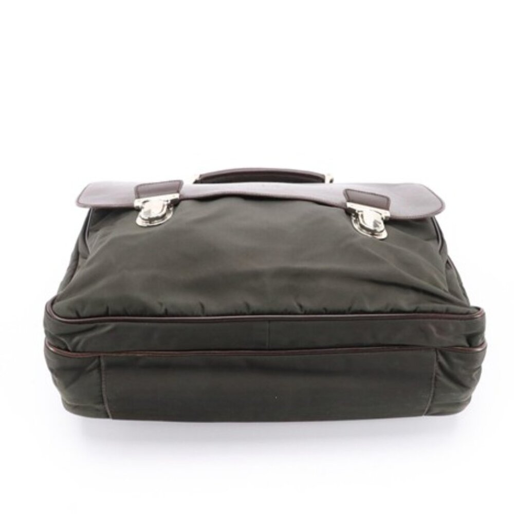 Prada Brown Tessuto Nylon and Leather Briefcase-Business Bag - Picture 4 of 7